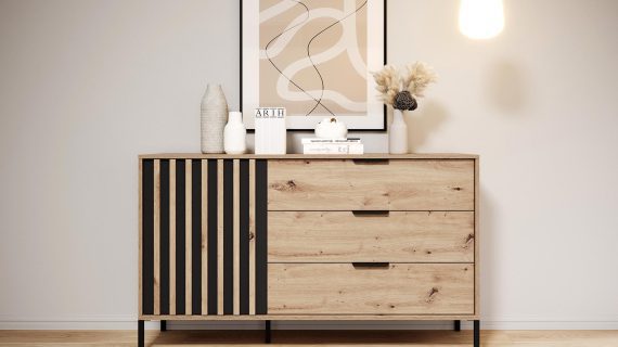 miniaturka Przestronna Komoda z Lamelami Rustico