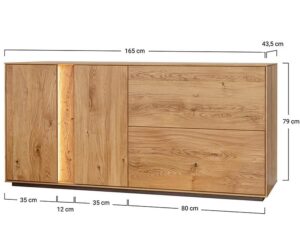 miniaturka Klasyczna Dębowa Komoda Zenovia
