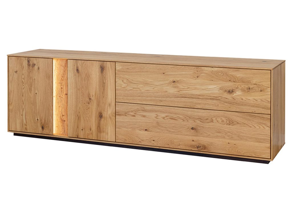 Szeroka Dębowa Komoda TV Zenovia
