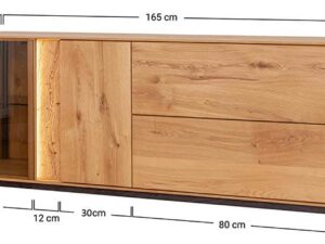 miniaturka Elegancka Komoda TV z Przeszkleniem Zenovia