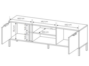 miniaturka Szafka RTV 153 cm Zoltran