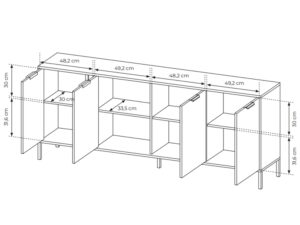 miniaturka Szeroka Komoda Zoltran do Salonu