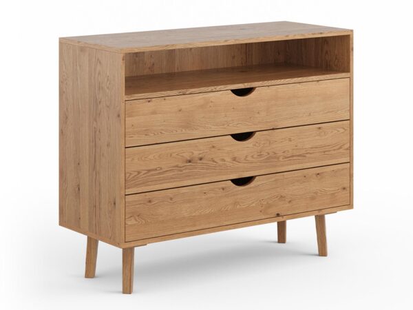 Komoda z trzema szufladami – front bez uchwytów