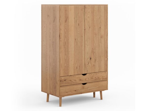 Szafa dębowa w stylu minimalistycznym – pełen front
