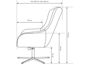 miniaturka Obrotowy Fotel Celeste na Metalowych Nogach