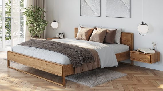 miniaturka Szafka nocna dębowa wisząca dąb dymiony Blitz