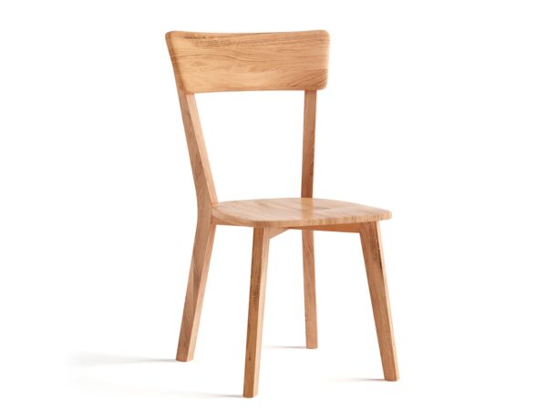 Krzesło z giętym oparciem – widok na białym tle