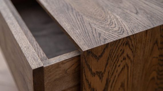 miniaturka Szafka nocna dębowa wisząca dąb dymiony Blitz