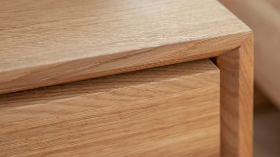 miniaturka Szafka nocna dębowa wisząca dąb dymiony Blitz