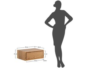 miniaturka Szafka nocna dębowa wisząca dąb dymiony Blitz