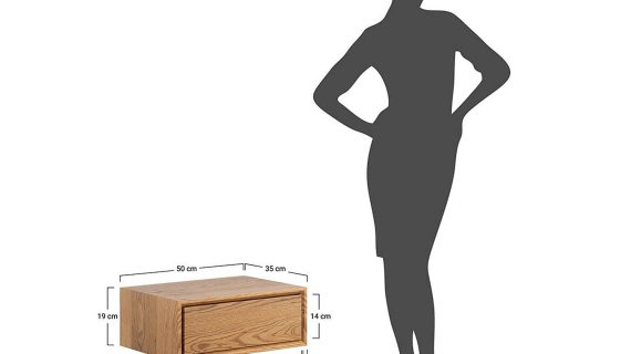 miniaturka Szafka nocna dębowa wisząca dąb dymiony Blitz