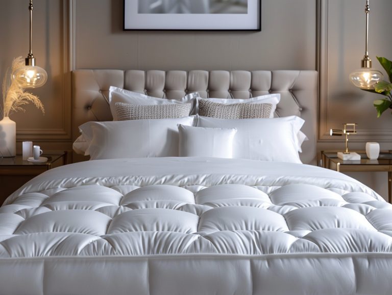 Białe łóżko z przeszyciami i pikowaniem w eleganckiej sypialni