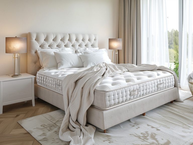 Łóżko kontynentalne z pikowanym zagłówkiem w eleganckiej sypialni