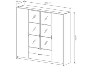miniaturka Funkcjonalna Szafa Castano z Lustrem