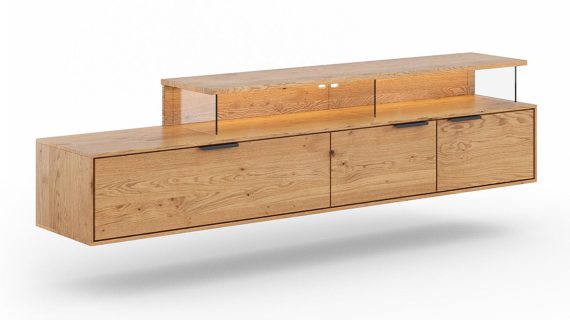 Wisząca Szafka RTV Dębowa Valora