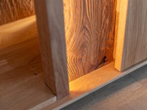 miniaturka Niska Witryna Szklana Dębowa Zenovia