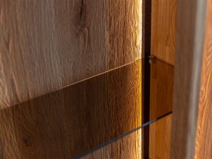 miniaturka Niska Witryna Szklana Dębowa Zenovia