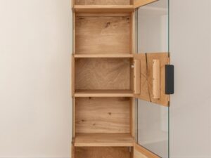 miniaturka Industrialna Witryna Wisząca Dębowa Czarne Szkło Valora