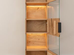 miniaturka Industrialna Witryna Wisząca Dębowa Czarne Szkło Valora