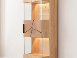 miniaturka Witryna Dębowa Wisząca z Plastrem Drewna Valora