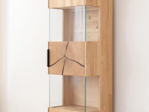 miniaturka Witryna Dębowa Wisząca z Plastrem Drewna Valora