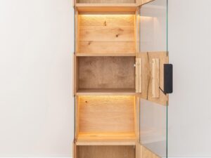 miniaturka Witryna Dębowa Wisząca z Plastrem Drewna Valora