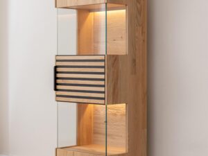 miniaturka Dębowa Witryna z Lamelami Valora