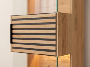 miniaturka Dębowa Witryna z Lamelami Valora