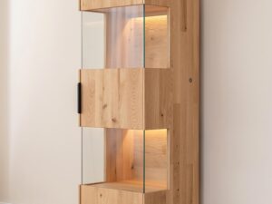 miniaturka Dębowa Witryna Stojąca Valora