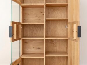 miniaturka Stojąca Witryna Nowoczesna Valora Czarne Szkło