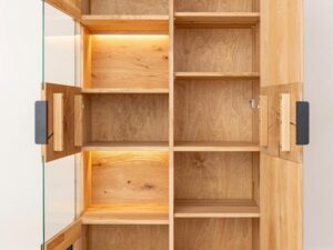 miniaturka Stojąca Witryna Nowoczesna Valora Czarne Szkło