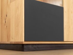 miniaturka Stojąca Witryna Nowoczesna Valora Czarne Szkło