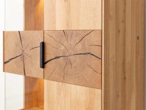 miniaturka Dębowa Witryna Plaster Drewna Valora Stojąca