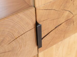 miniaturka Dębowa Witryna Plaster Drewna Valora Stojąca