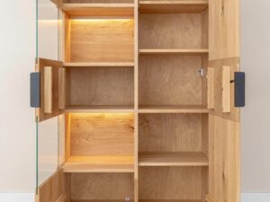 miniaturka Dębowa Witryna Plaster Drewna Valora Stojąca