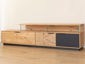 miniaturka Nowoczesna Dębowa Szafka RTV Wisząca Valora