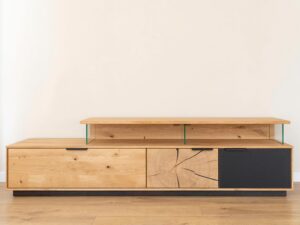 miniaturka Nowoczesna Dębowa Szafka RTV Wisząca Valora