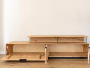 miniaturka Nowoczesna Dębowa Szafka RTV Wisząca Valora