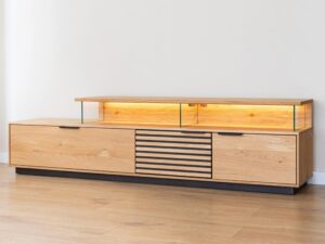 miniaturka Szafka RTV Dębowa z Lamelami Valora