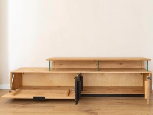 miniaturka Szafka RTV Dębowa z Lamelami Valora