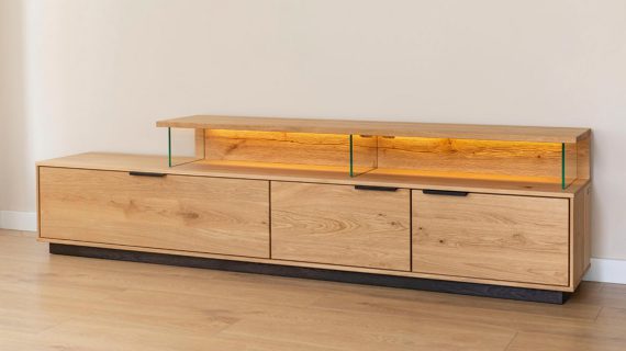 miniaturka Wisząca Szafka RTV Dębowa Valora