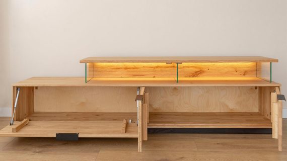 miniaturka Wisząca Szafka RTV Dębowa Valora