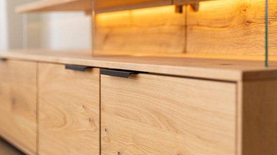 miniaturka Wisząca Szafka RTV Dębowa Valora