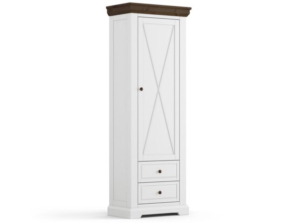 Wieszak wiszący z wymiarami i blatem z drewna naturalnego