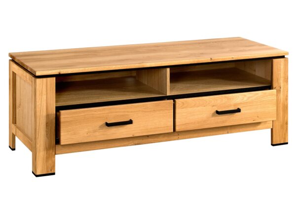 Komoda RTV z drewna dębowego z szufladami