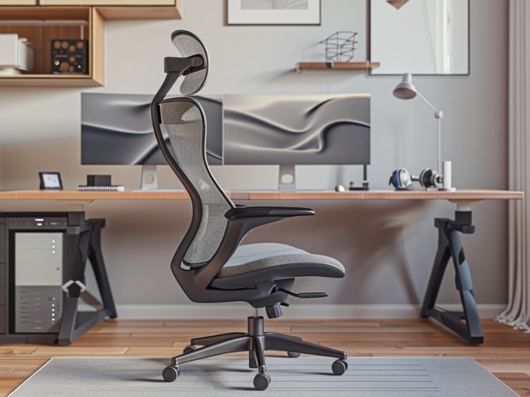 Ergonomiczny czarny fotel biurowy w minimalistycznym wnętrzu