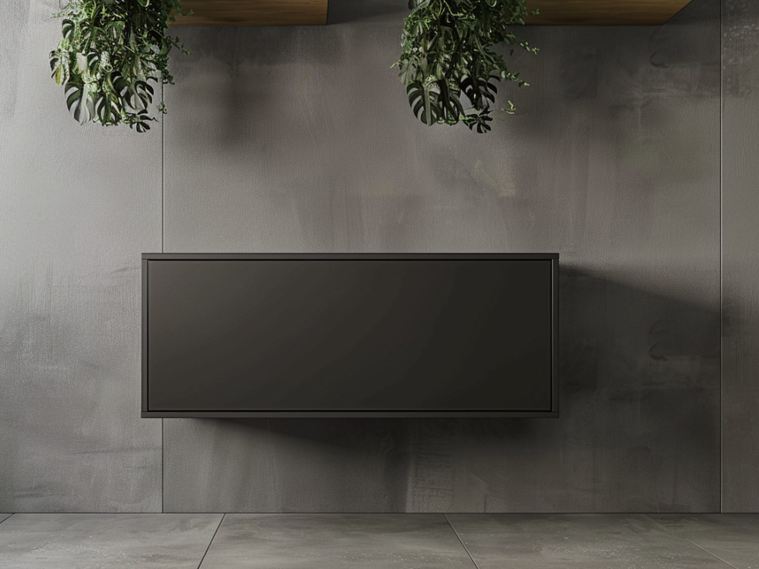 Szafka RTV w minimalistycznym salonie loftowym