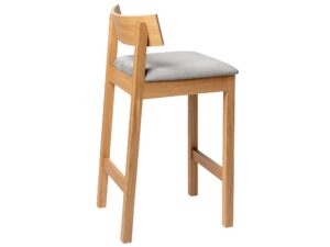 miniaturka Stołek Barowy Dębowy Tapicerowany Bellamy