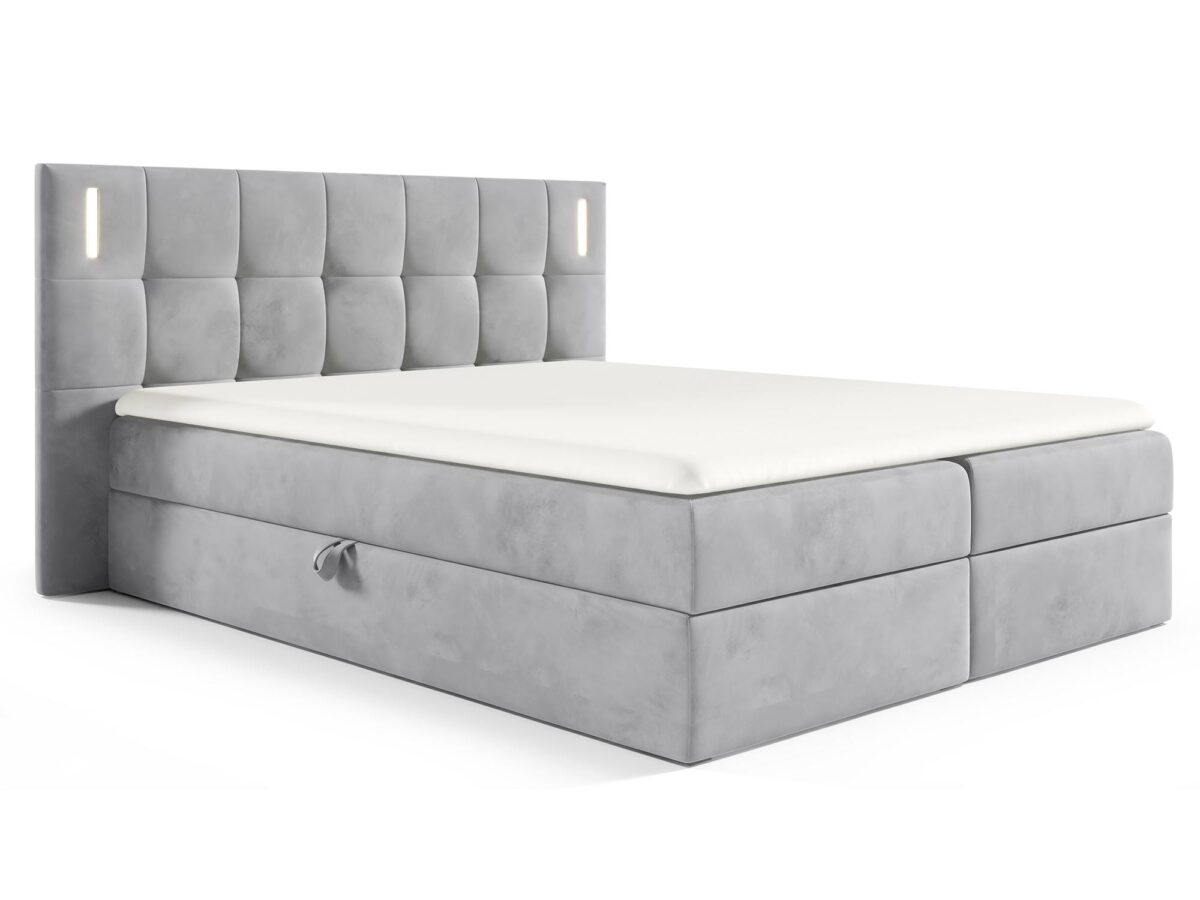 Łóżko Midnight z Subtelnym Oświetleniem LED