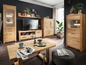 miniaturka Elegancki Mebel z Litego Dębu Witryna I Solis